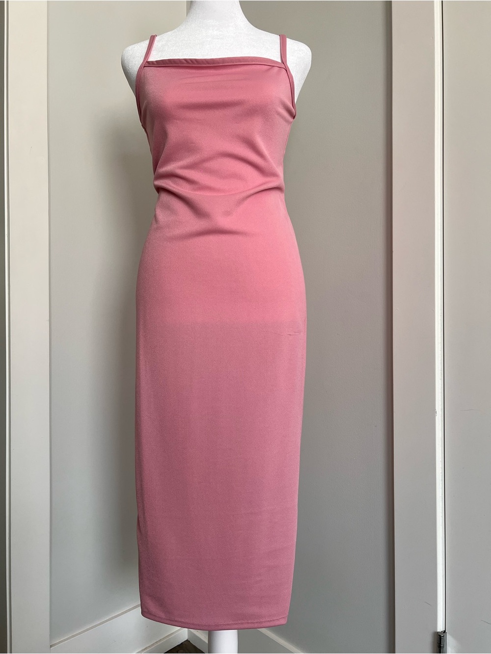 PrettyLittleThing Mauve Pink Strapless Dress